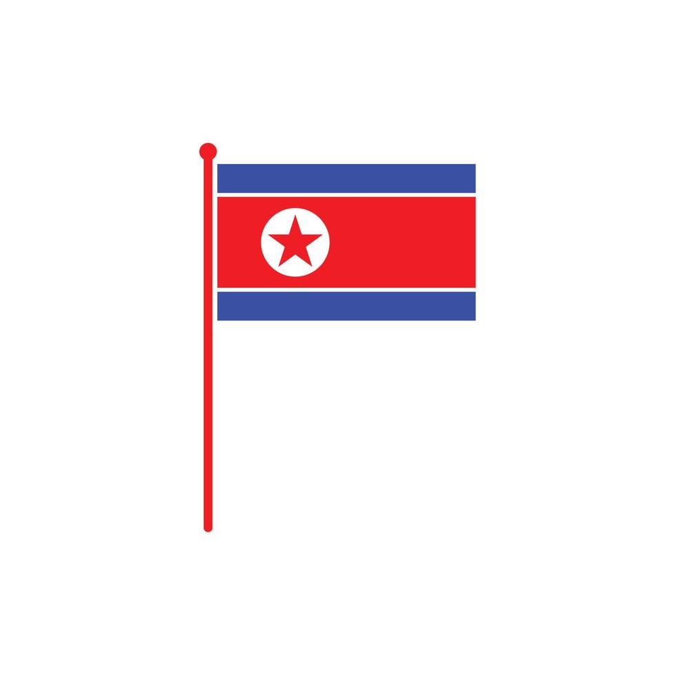 vetor do logotipo do ícone da bandeira da Coreia do Norte