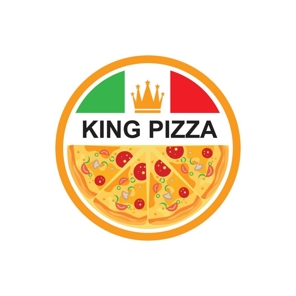 vetor de ilustração de logotipo de ícone de pizza