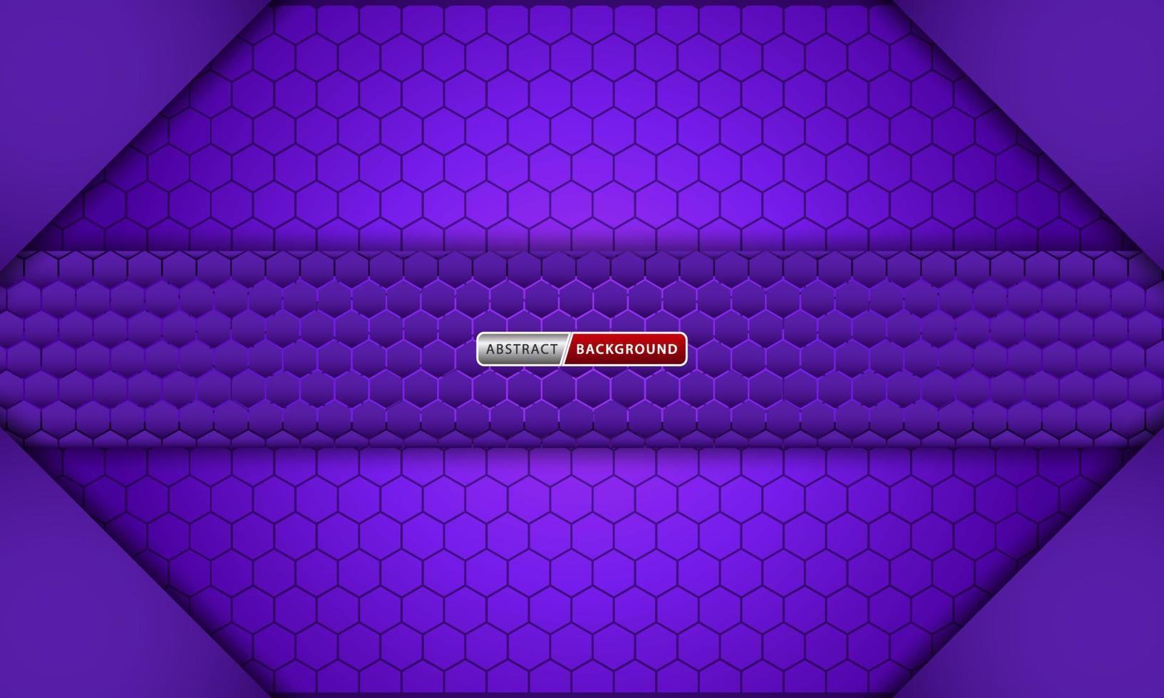 fundo de luxo abstrato hexagonal roxo vetor