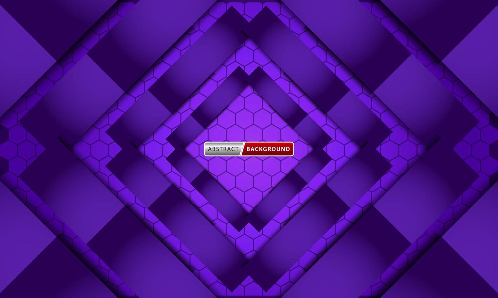 fundo de luxo abstrato hexagonal roxo vetor