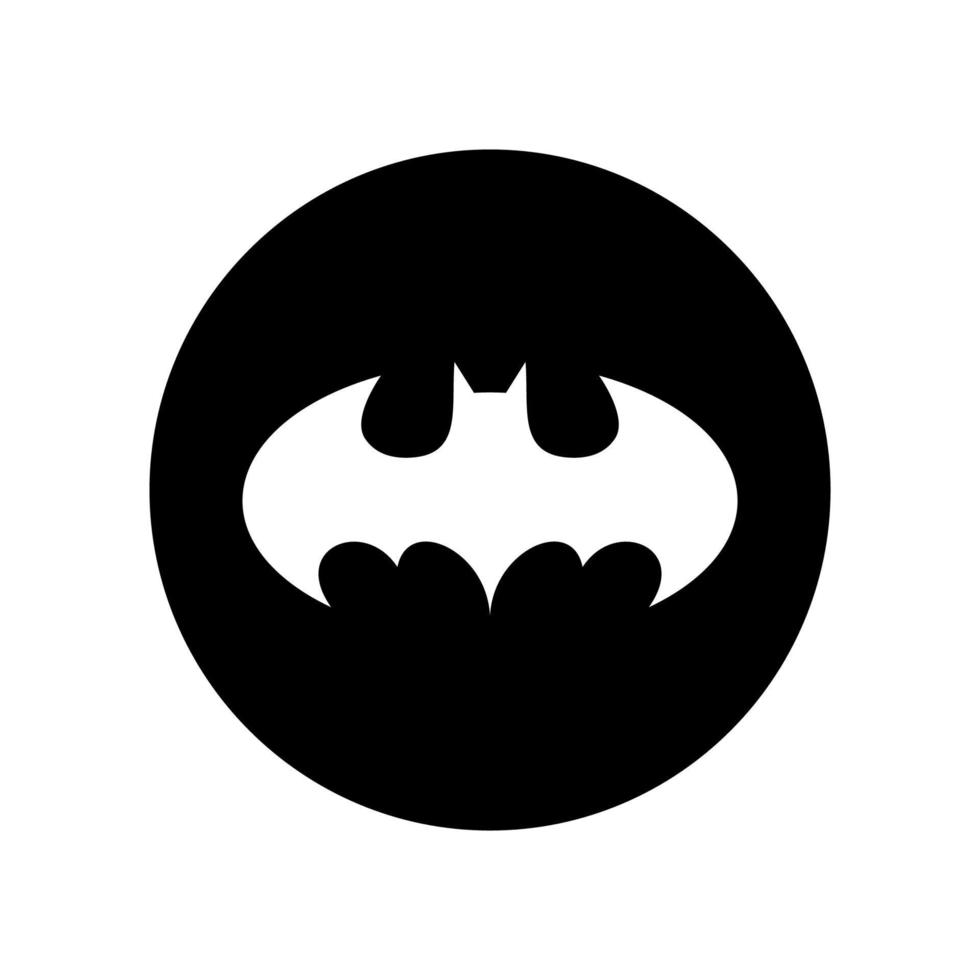 vetor de logotipo do batman preto, vetor grátis de ícone do batman preto