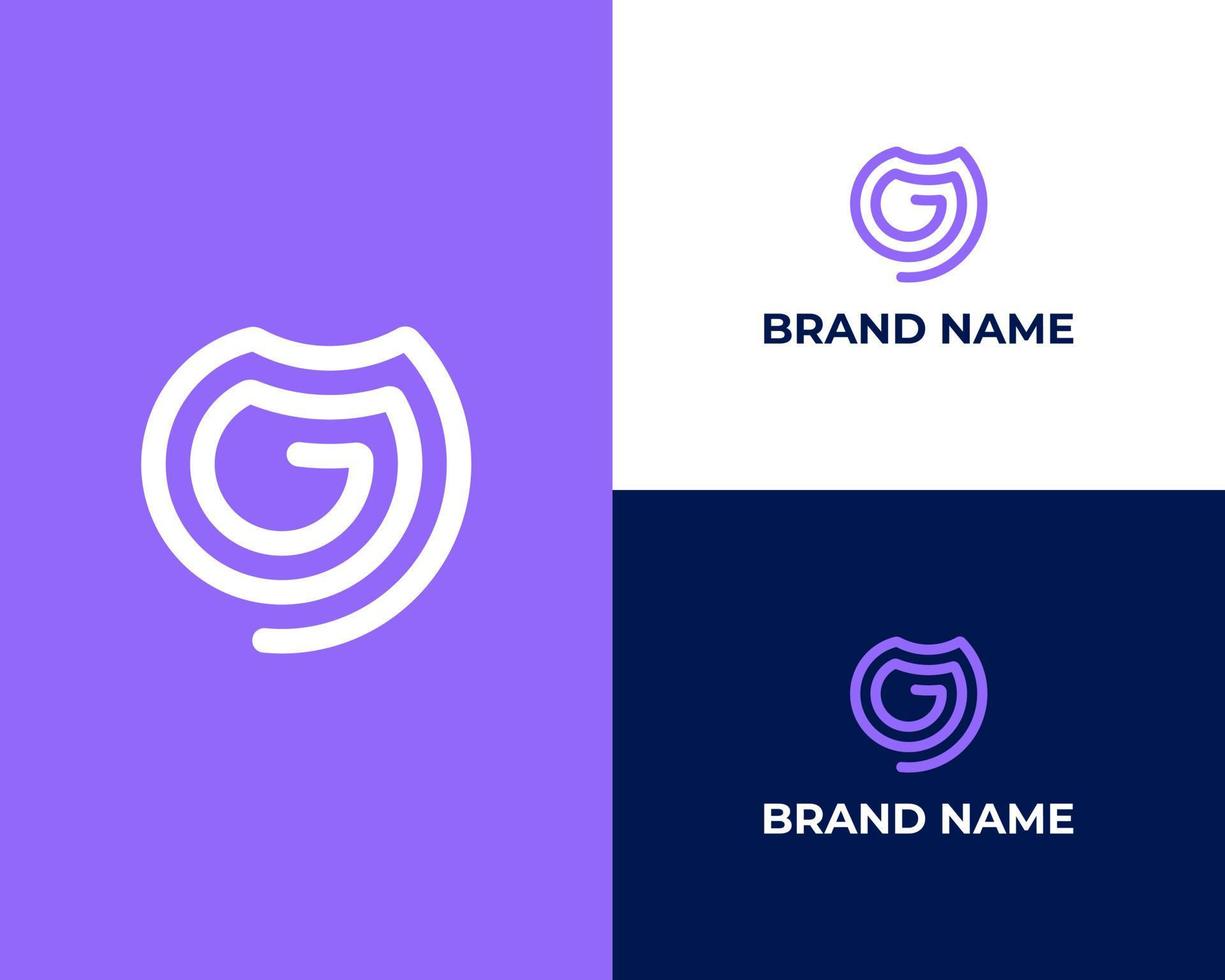 modelo de design de logotipo de negócios de letra g vetor