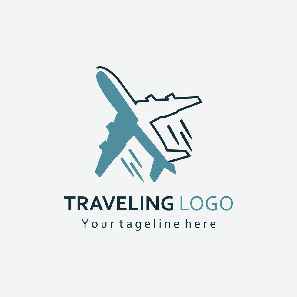 ícone de design de arte vetorial de logotipo de viagem vetor