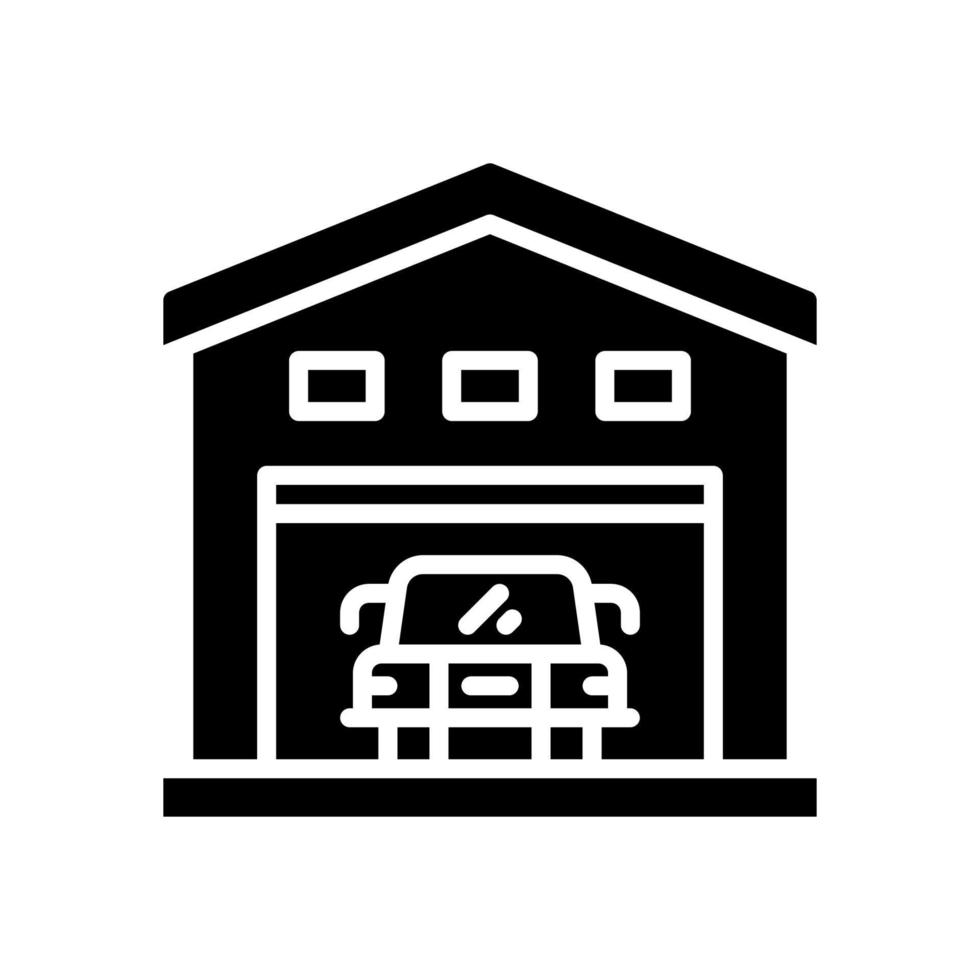 ícone de garagem para seu site, celular, apresentação e design de logotipo. vetor