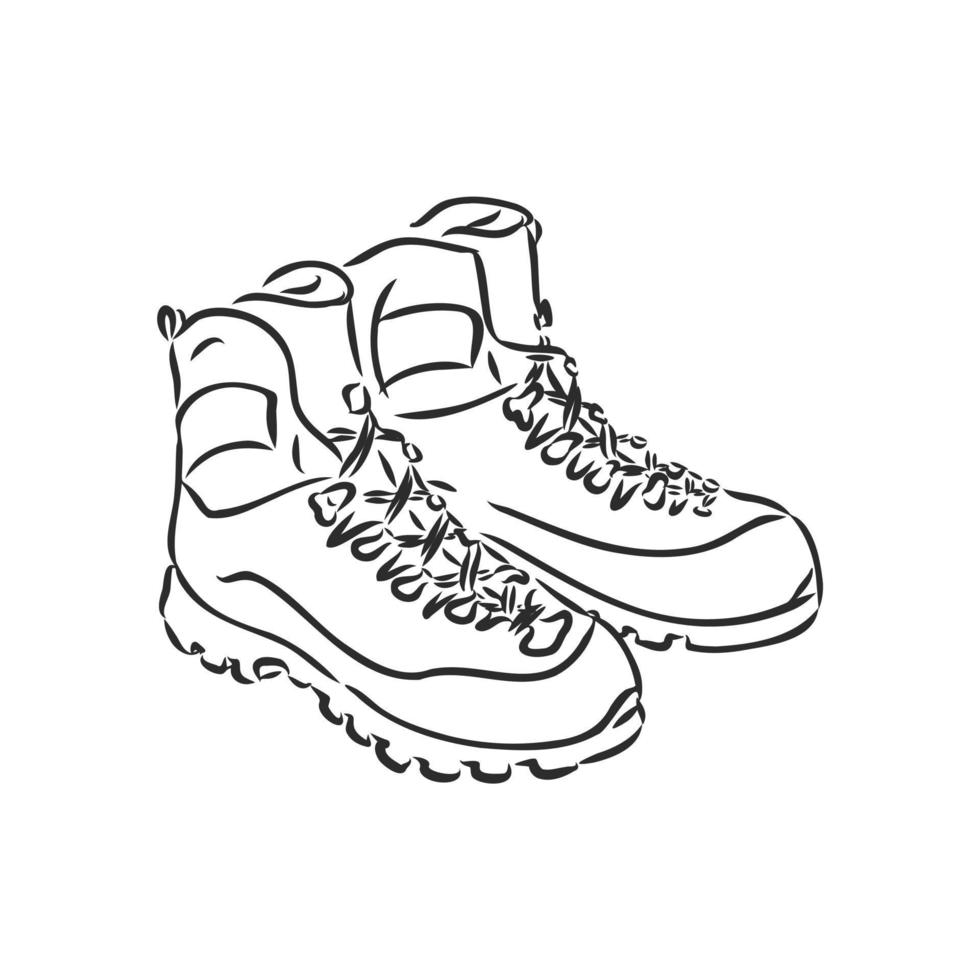sapatos para desenho vetorial de alpinistas vetor