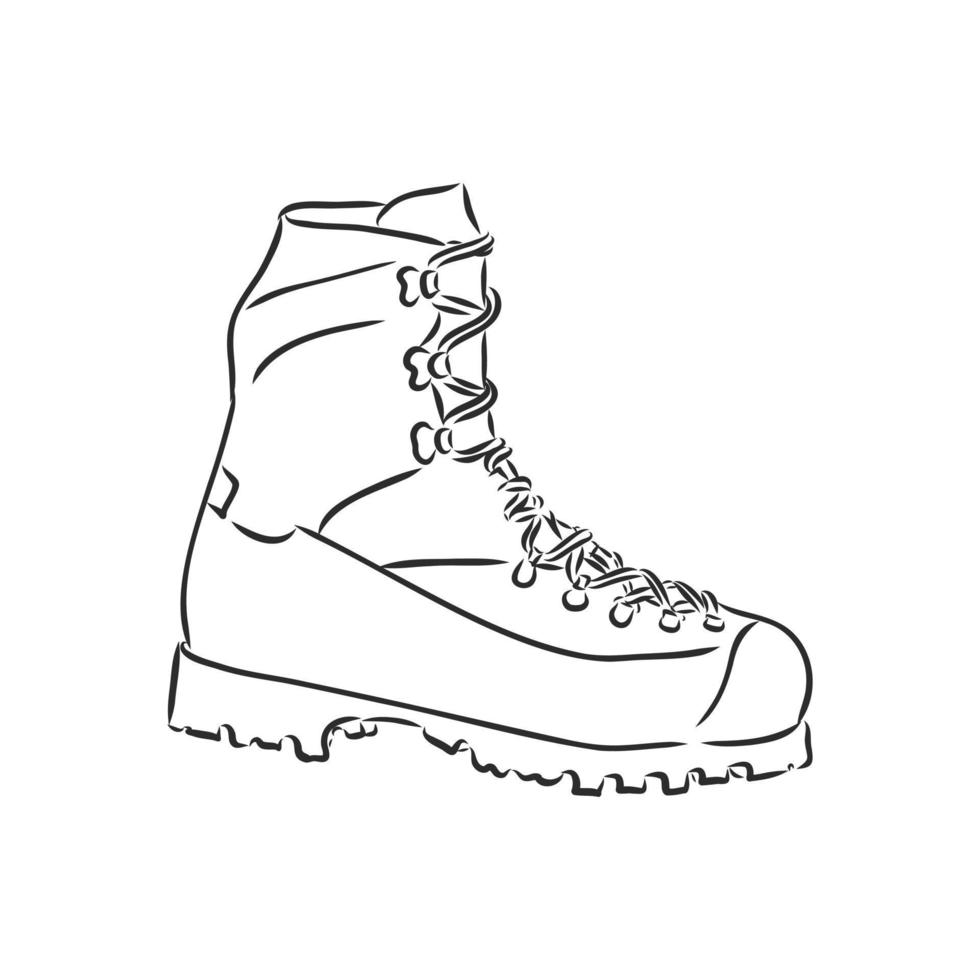 sapatos para desenho vetorial de alpinistas vetor