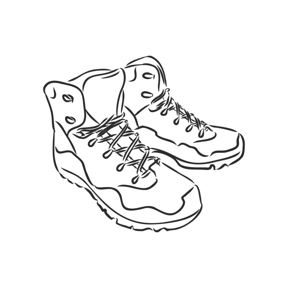 sapatos para desenho vetorial de alpinistas vetor