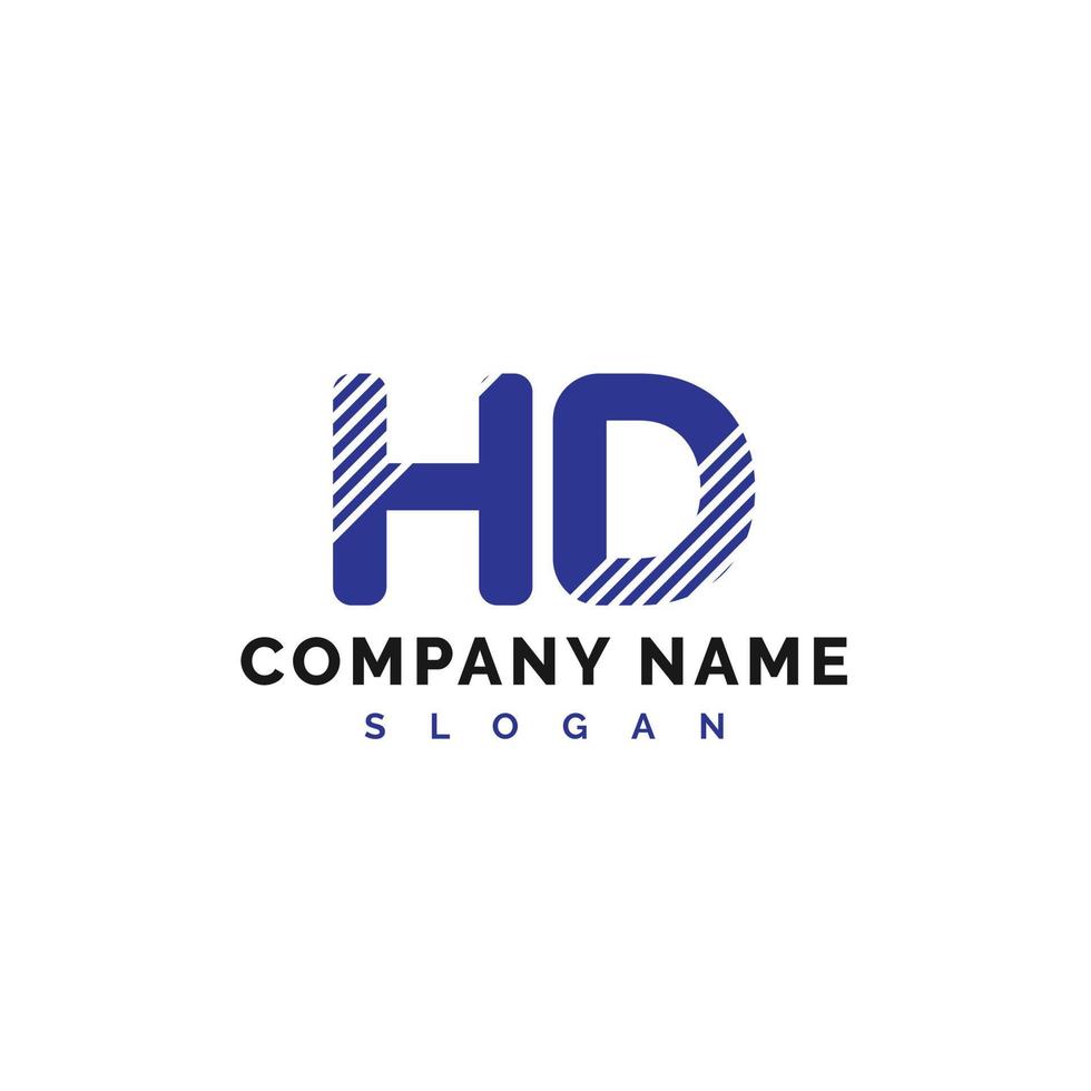 design de logotipo de letra hd. ilustração em vetor logotipo carta hd - vector