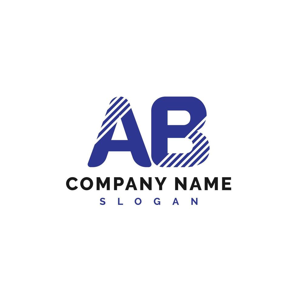 design de logotipo AB. ilustração em vetor ícone do logotipo da letra ab - vetor