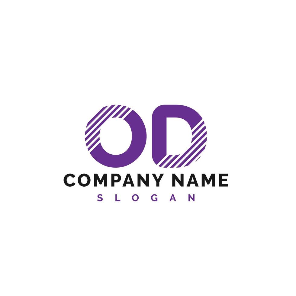 design de logotipo de carta od. ilustração vetorial do logotipo da carta od - vetor