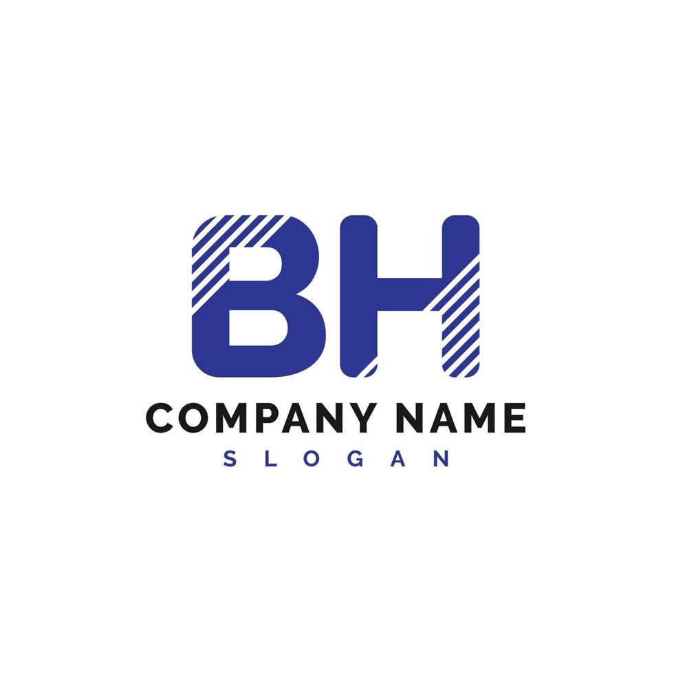 design de logotipo bh. ilustração em vetor ícone do logotipo da letra bh - vetor