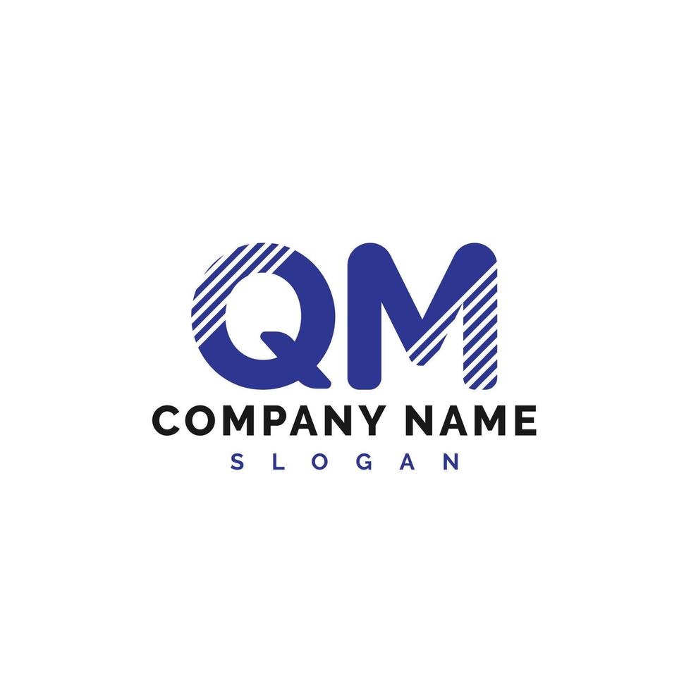 design do logotipo da letra qm. ilustração vetorial do logotipo da carta qm - vetor