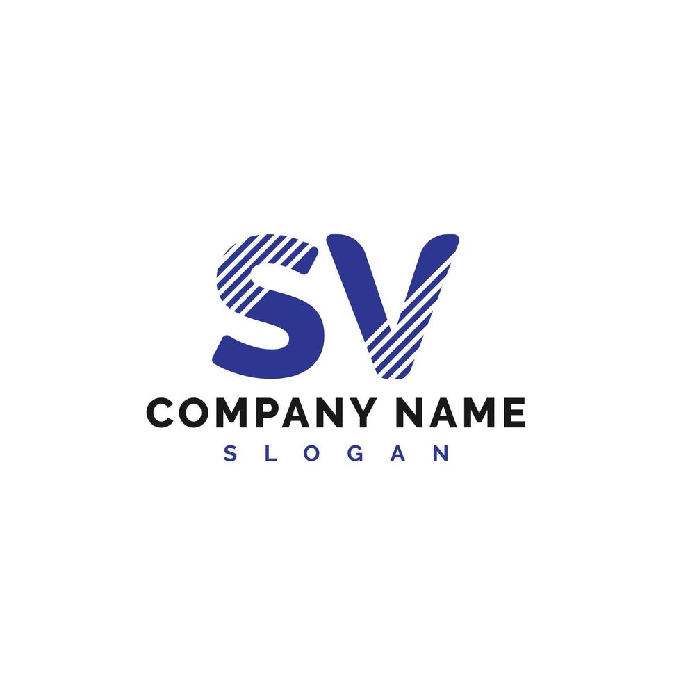 design de logotipo de carta sv. ilustração em vetor logotipo de carta sv - vetor