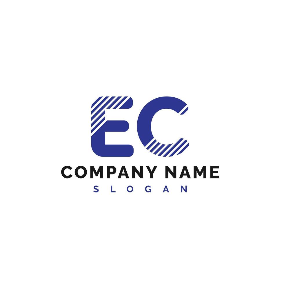 design do logotipo da carta ec. ilustração em vetor logotipo de carta ce - vetor