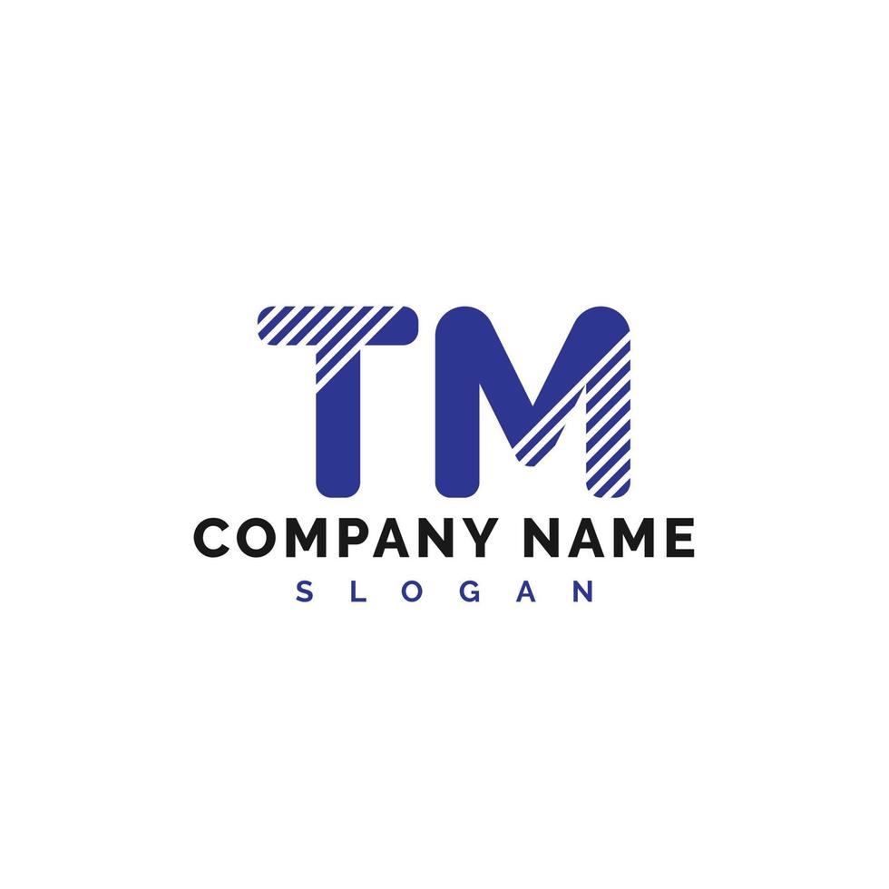 design de logotipo de carta tm. ilustração em vetor logotipo de carta tm - vetor