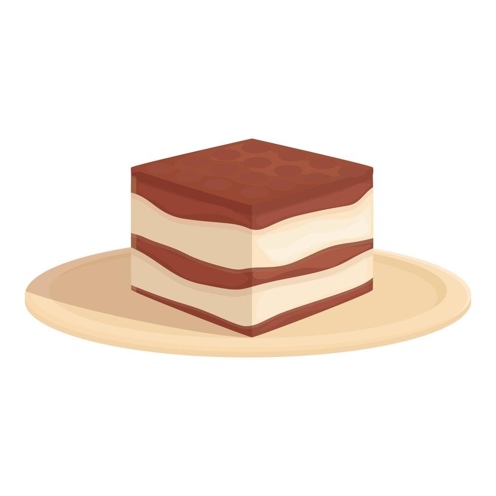 vetor de desenhos animados de ícone de biscoito tiramisu. comida de bolo