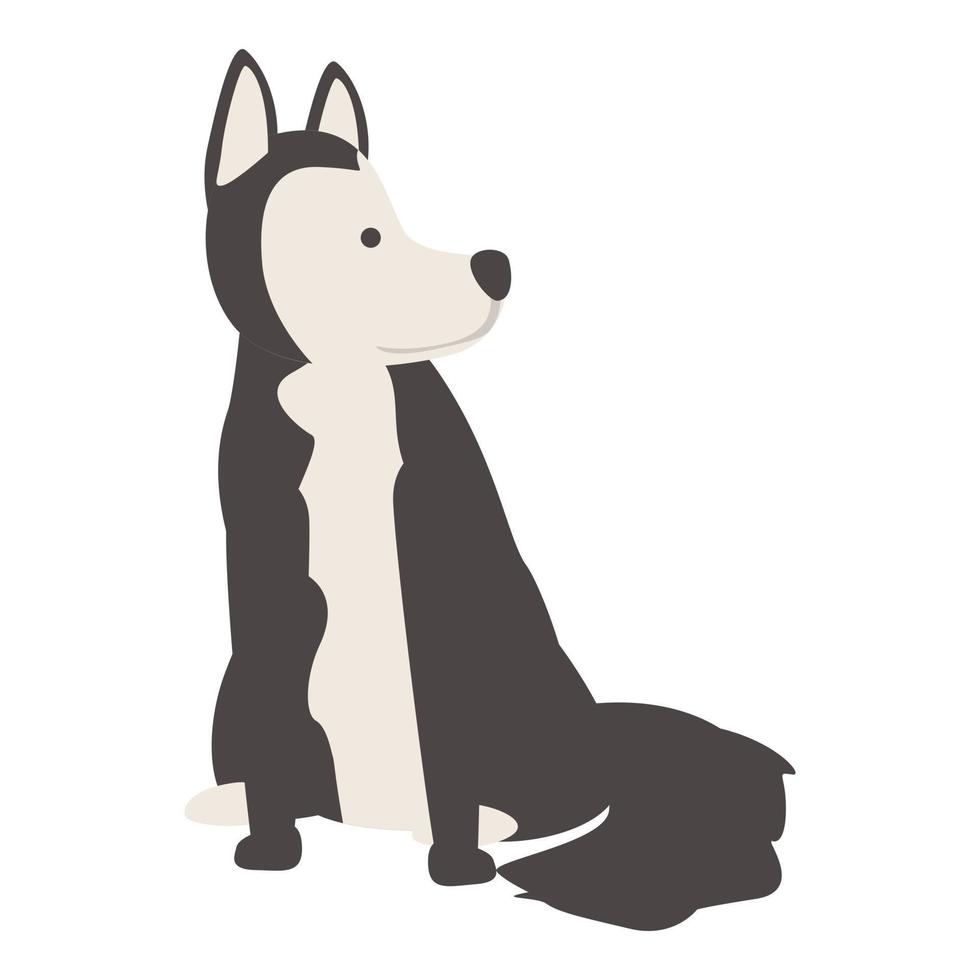 vetor de desenhos animados de ícone de animal de estimação husky. cão siberiano