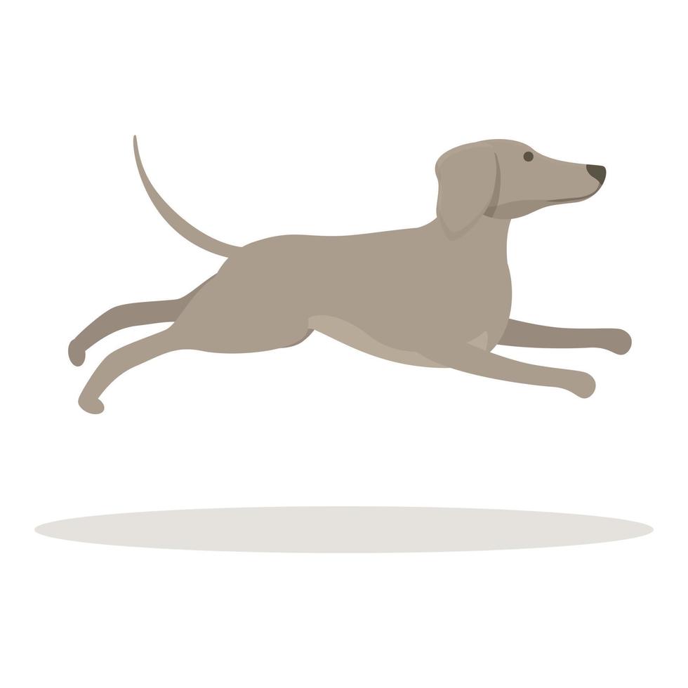 cão sprint ícone dos desenhos animados do vetor. corrida de animais vetor