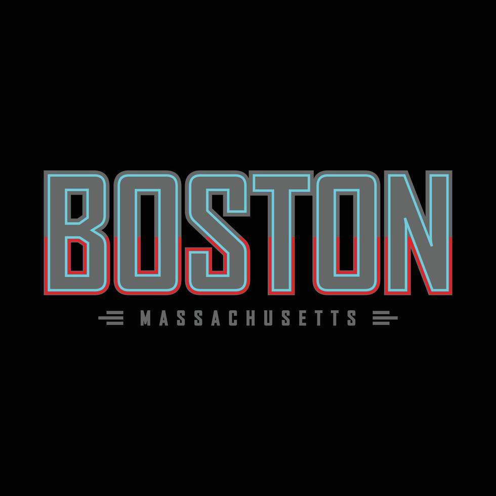 design de camisetas e roupas de boston vetor