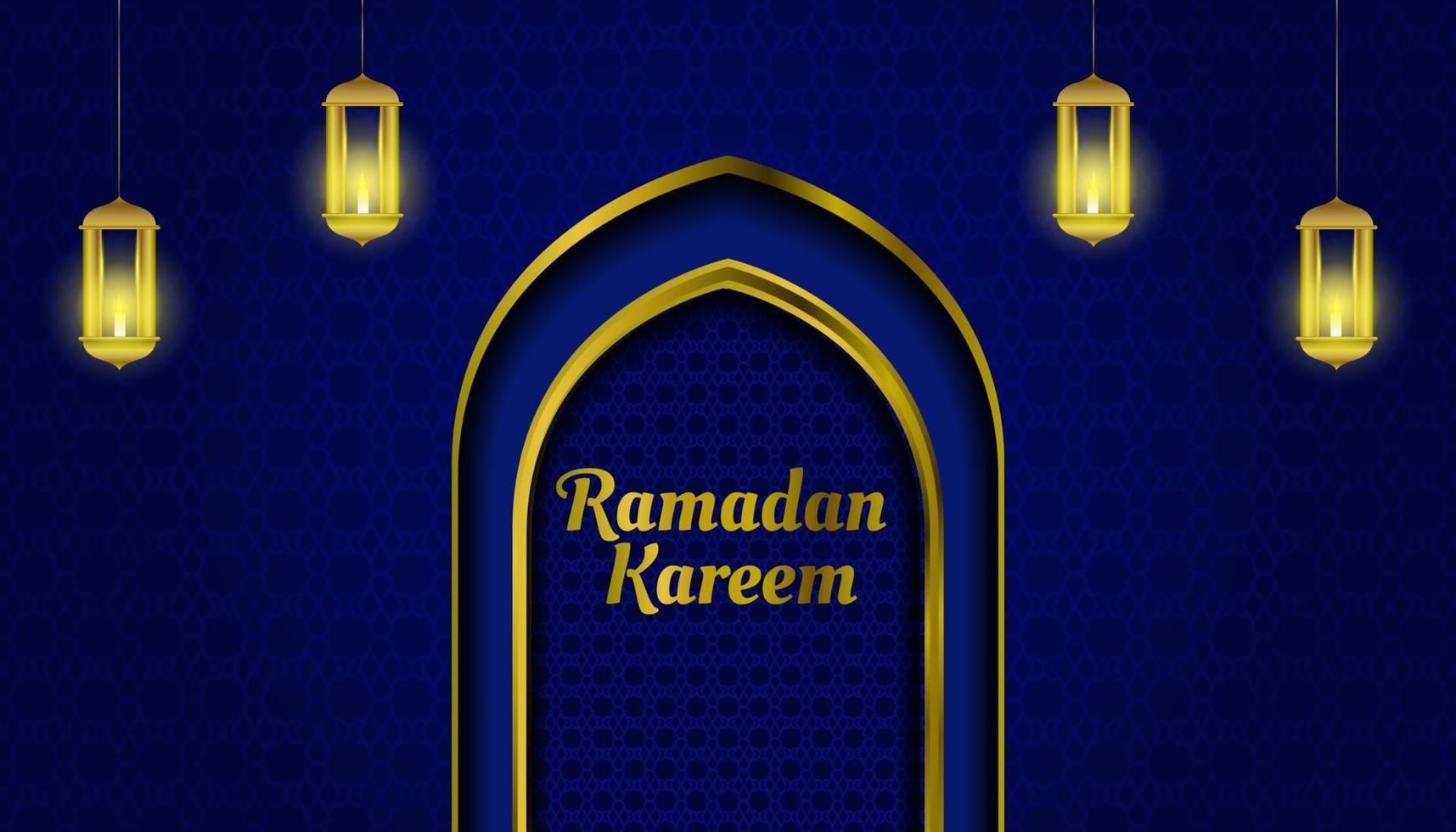 fundo de cartão de saudação ramadan kareem, ilustração em vetor de design de plano de fundo de banner