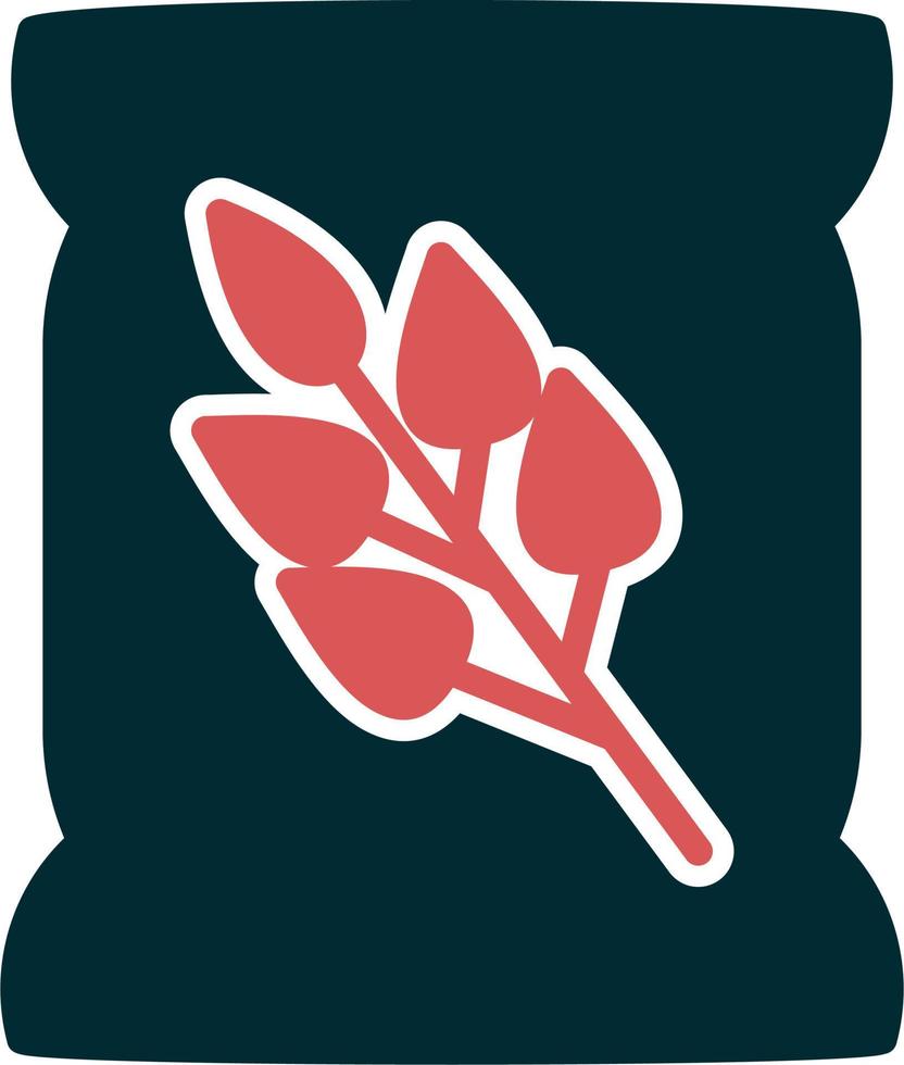 ícone de vetor de saco de sementes