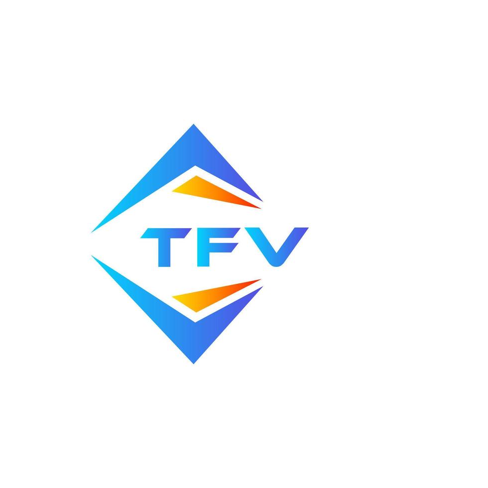 tfv design de logotipo de tecnologia abstrata em fundo branco. conceito de logotipo de carta de iniciais criativas tfv. vetor