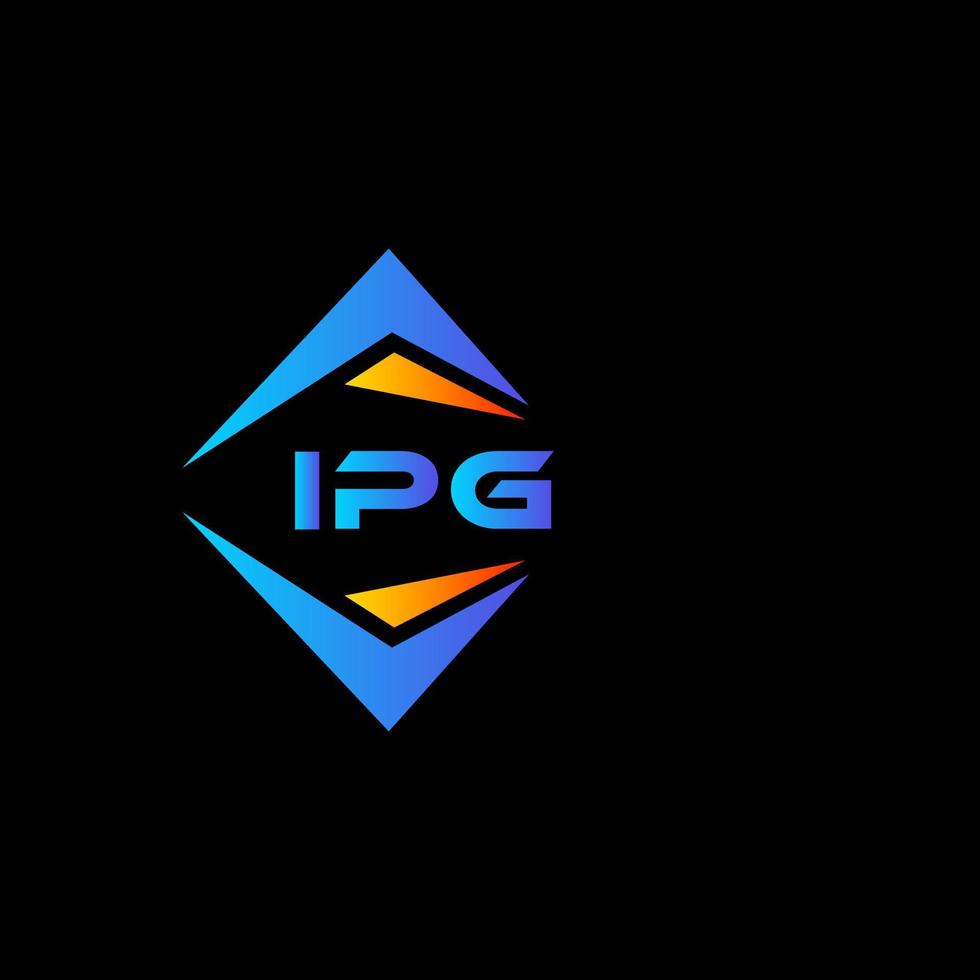 design de logotipo de tecnologia abstrata ipg em fundo branco. conceito de logotipo de carta de iniciais criativas ipg. vetor
