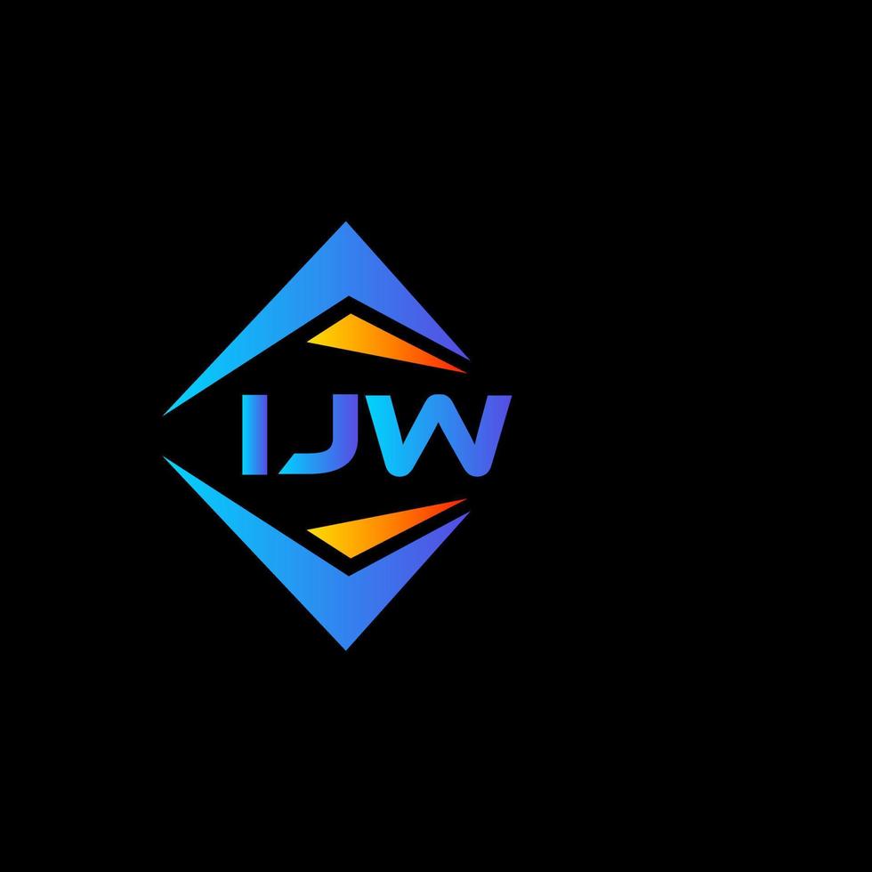 design de logotipo de tecnologia abstrata ijw em fundo branco. conceito de logotipo de carta de iniciais criativas ijw. vetor