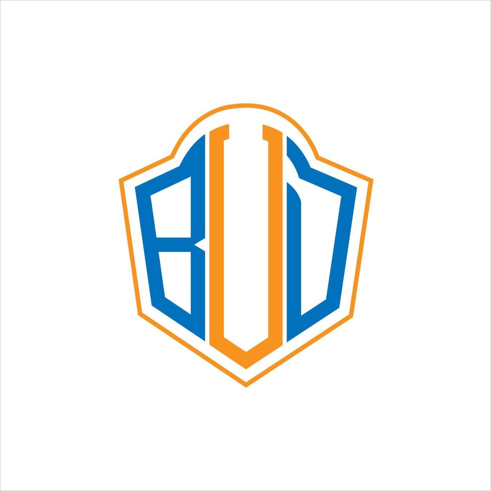 bvd design de logotipo de escudo de monograma abstrato em fundo branco. logotipo da letra de iniciais criativas bvd. vetor