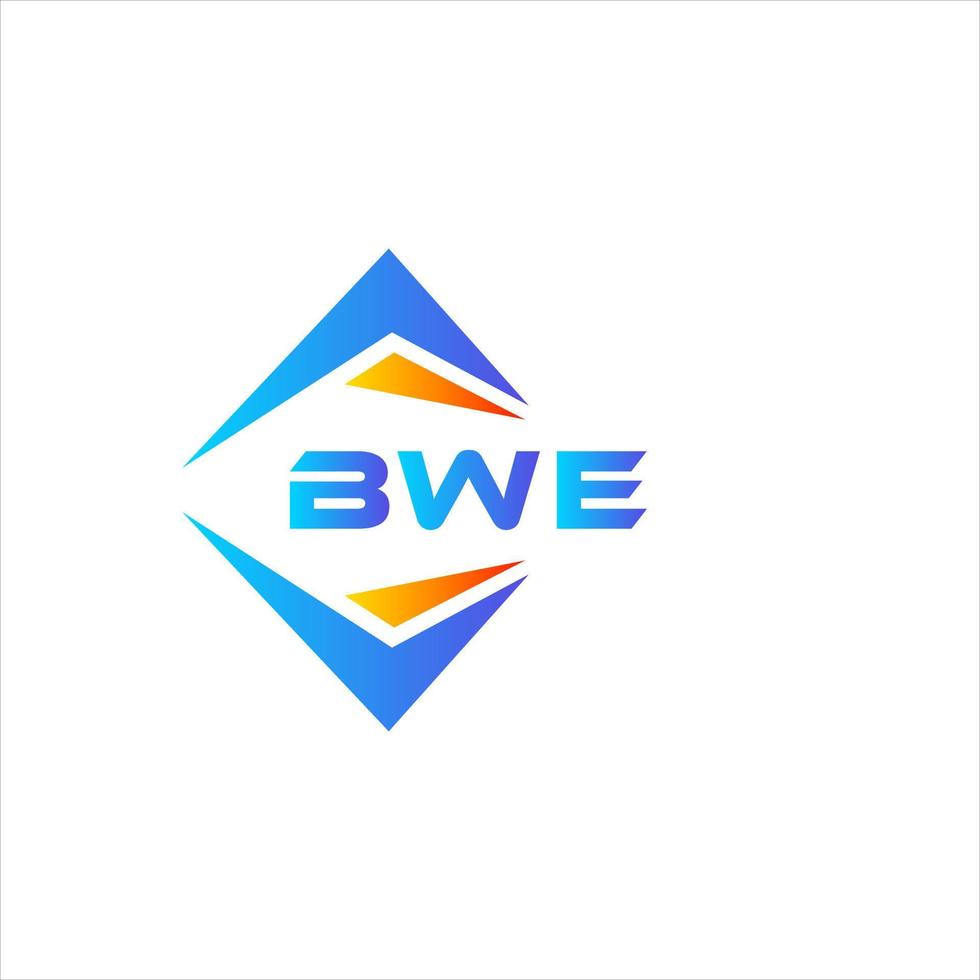 design de logotipo de tecnologia abstrata bwe em fundo branco. conceito de logotipo de carta de iniciais criativas bwe. vetor