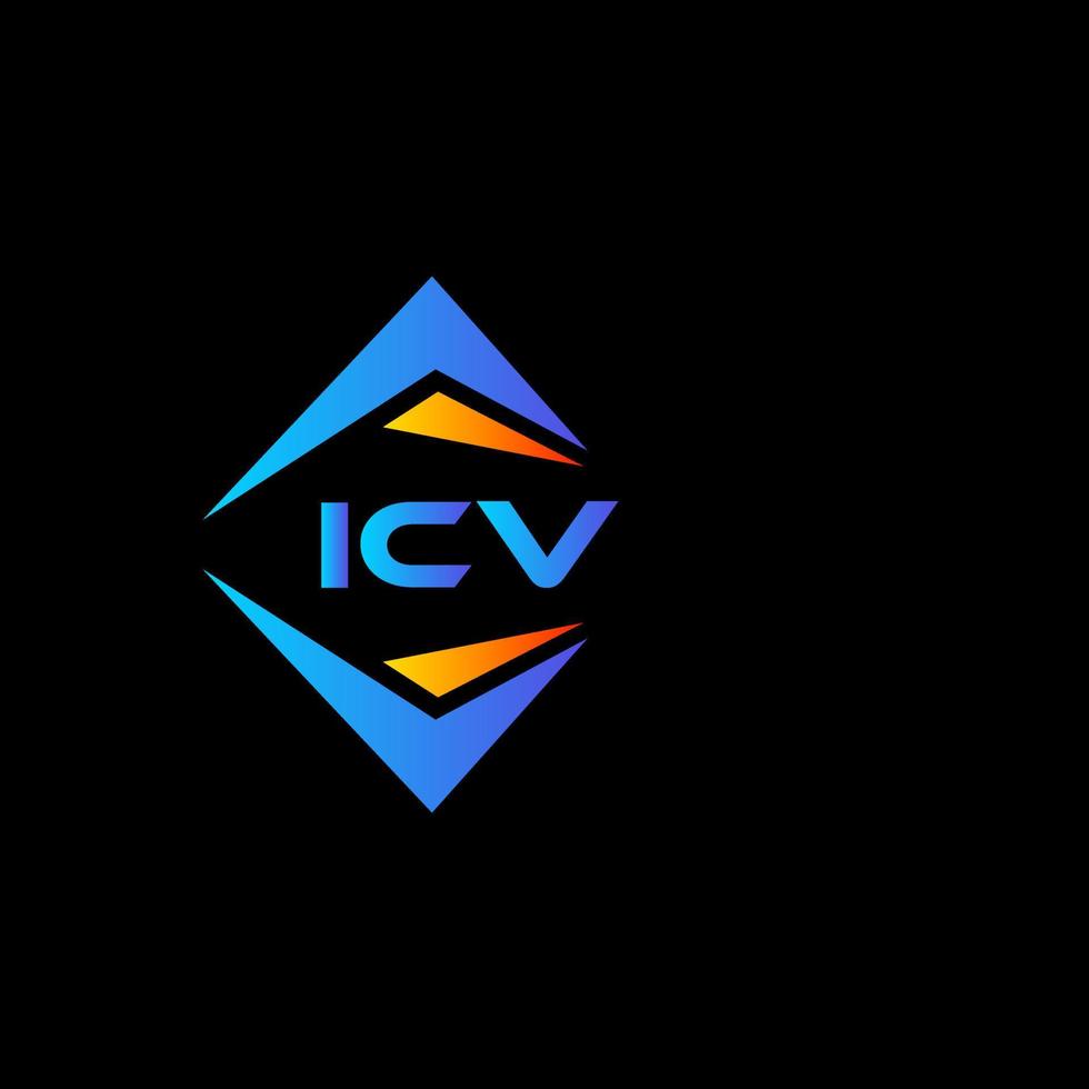 design de logotipo de tecnologia abstrata icv em fundo branco. conceito de logotipo de carta de iniciais criativas icv. vetor