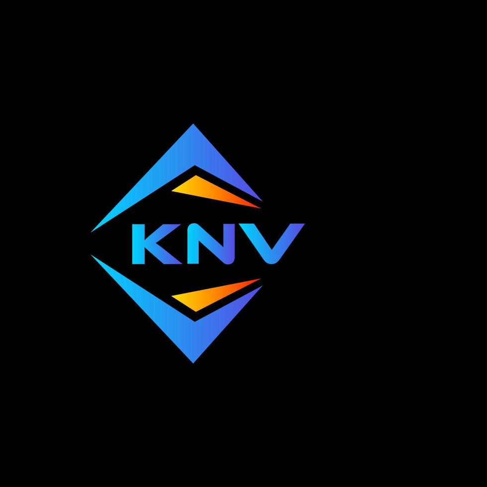 design de logotipo de tecnologia abstrata knv em fundo preto. knv conceito criativo do logotipo da carta inicial. vetor