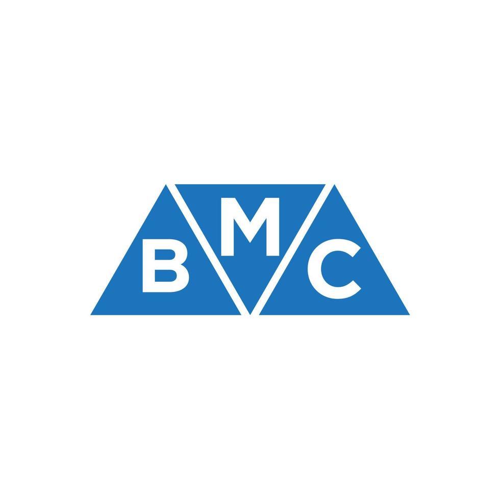 design de logotipo inicial abstrato mbc em fundo branco. conceito de logotipo de carta de iniciais criativas mbc. vetor