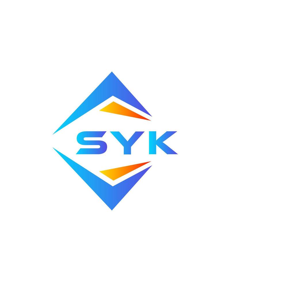 design de logotipo de tecnologia abstrata syk em fundo branco. conceito de logotipo de carta de iniciais criativas syk. vetor