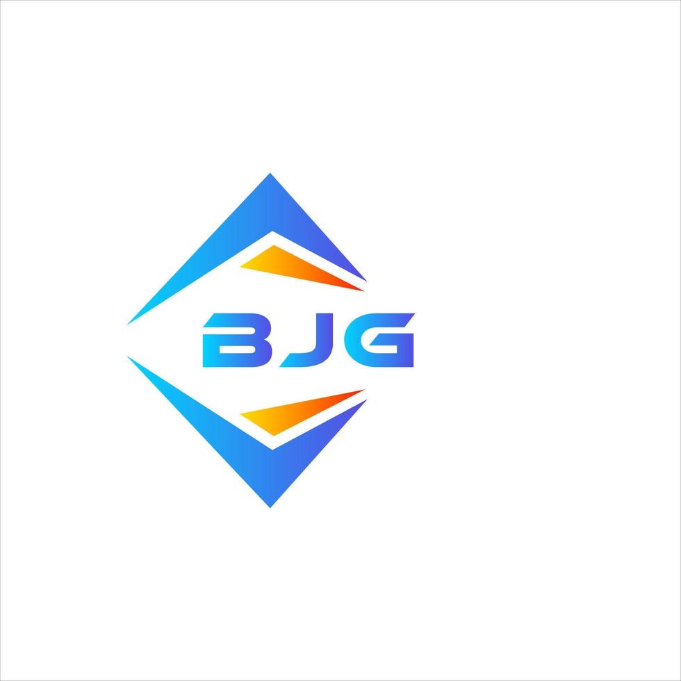 design de logotipo de tecnologia abstrata bjg em fundo branco. conceito de logotipo de carta de iniciais criativas bjg. vetor