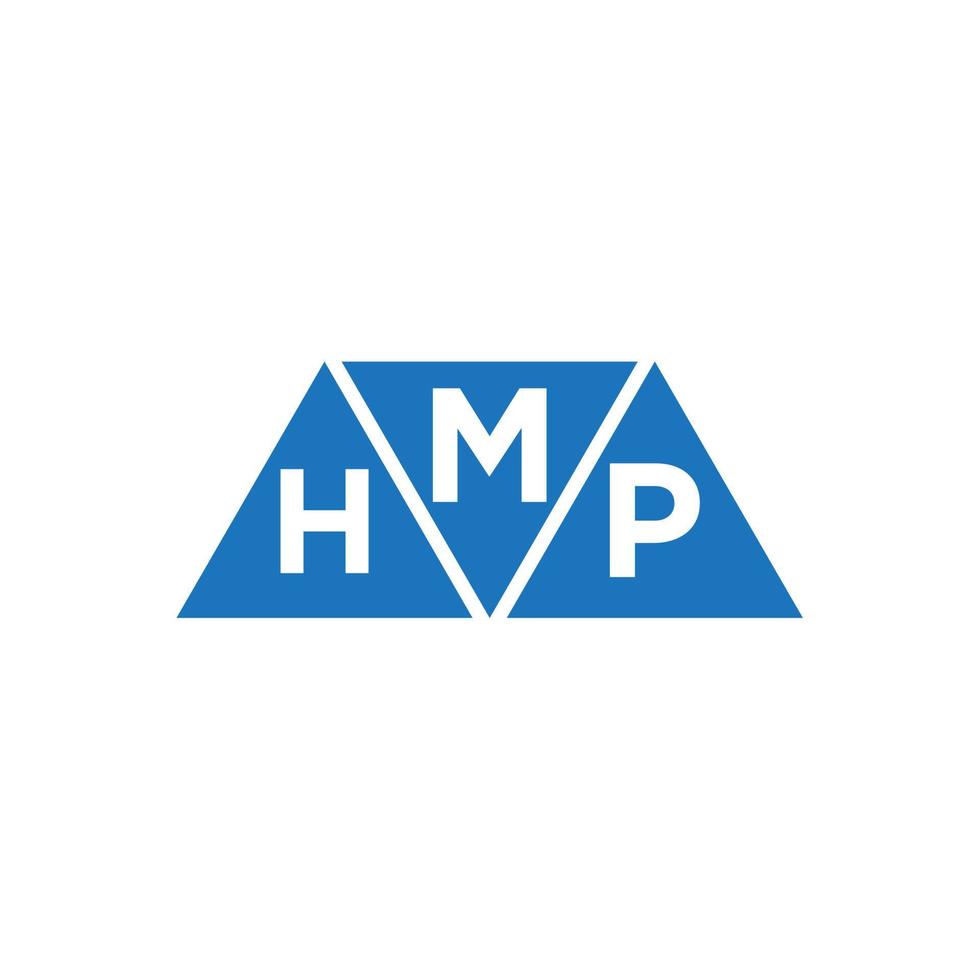 design de logotipo inicial abstrato mhp em fundo branco. conceito de logotipo de carta de iniciais criativas mhp. vetor