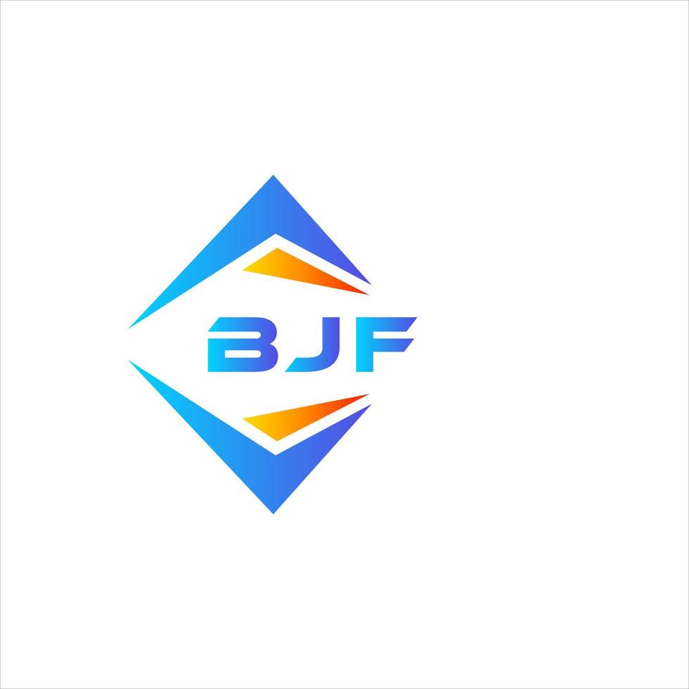 design de logotipo de tecnologia abstrata bjf em fundo branco. conceito de logotipo de carta de iniciais criativas bjf. vetor