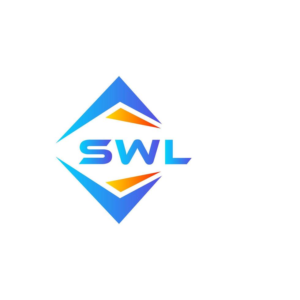 swl design de logotipo de tecnologia abstrata em fundo branco. conceito de logotipo de letra de iniciais criativas swl. vetor