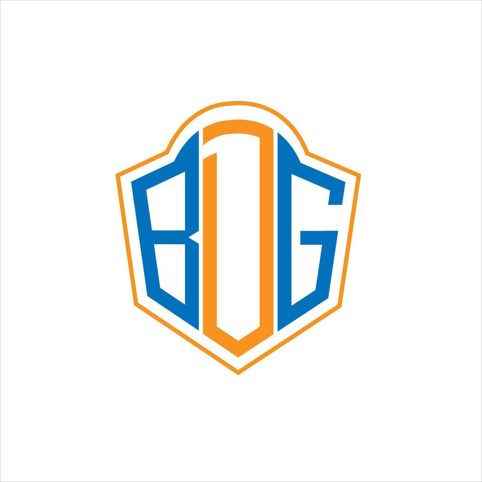 bdg design de logotipo de escudo de monograma abstrato em fundo branco. logotipo da carta inicial criativa bdg. vetor