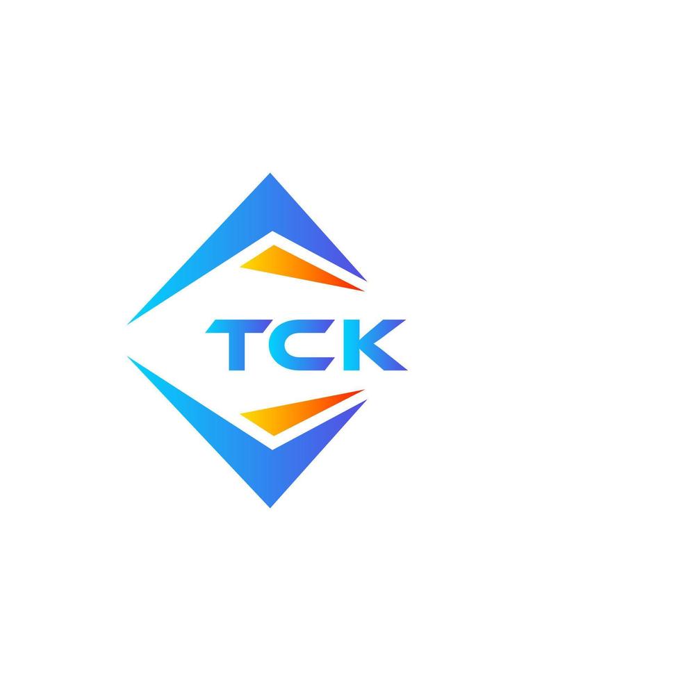 tck design de logotipo de tecnologia abstrata em fundo branco. tck conceito de logotipo de carta de iniciais criativas. vetor