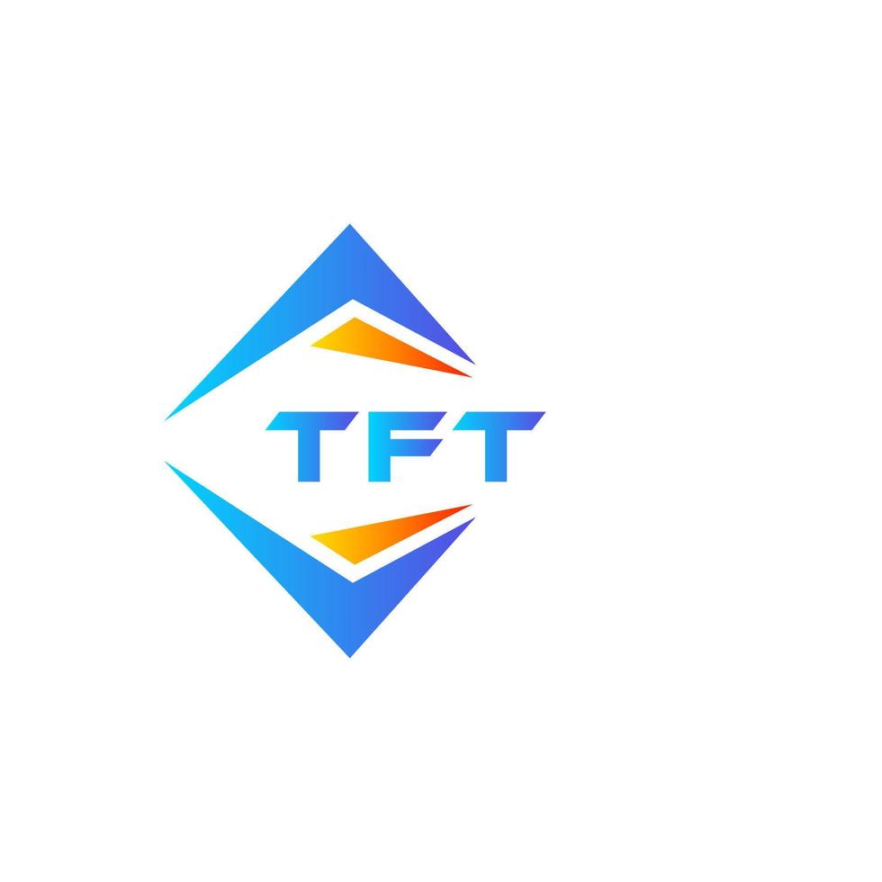 design de logotipo de tecnologia abstrata tft em fundo branco. conceito de logotipo de carta de iniciais criativas tft. vetor