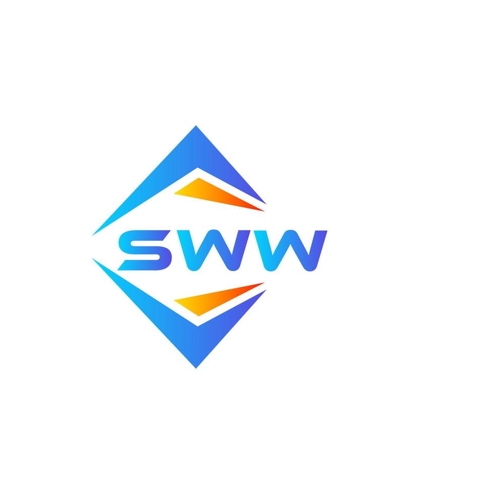 sww design de logotipo de tecnologia abstrata em fundo branco. conceito de logotipo de letra de iniciais criativas sww. vetor