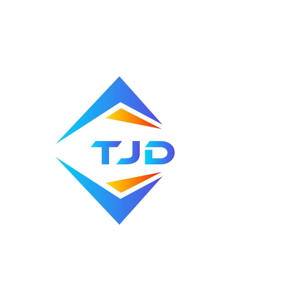 tjd design de logotipo de tecnologia abstrata em fundo branco. conceito de logotipo de carta de iniciais criativas tjd. vetor