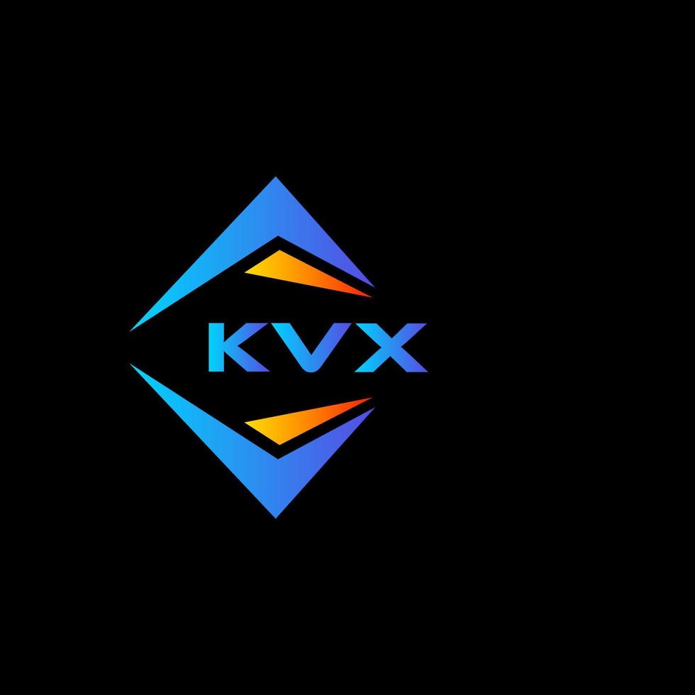 design de logotipo de tecnologia abstrata kvx em fundo preto. kvx conceito criativo do logotipo da carta inicial. vetor