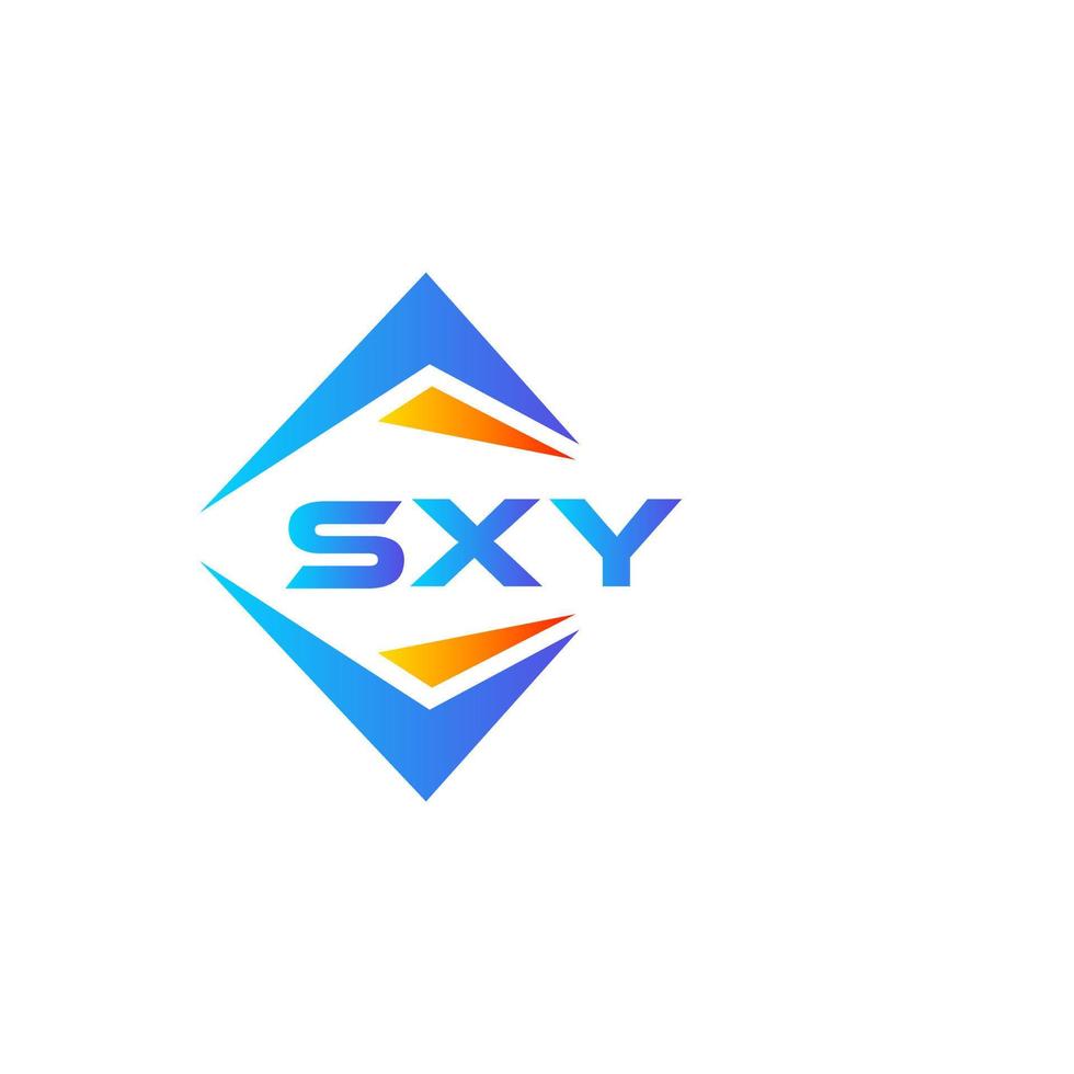 design de logotipo de tecnologia abstrata sxy em fundo branco. conceito de logotipo de carta de iniciais criativas sxy. vetor