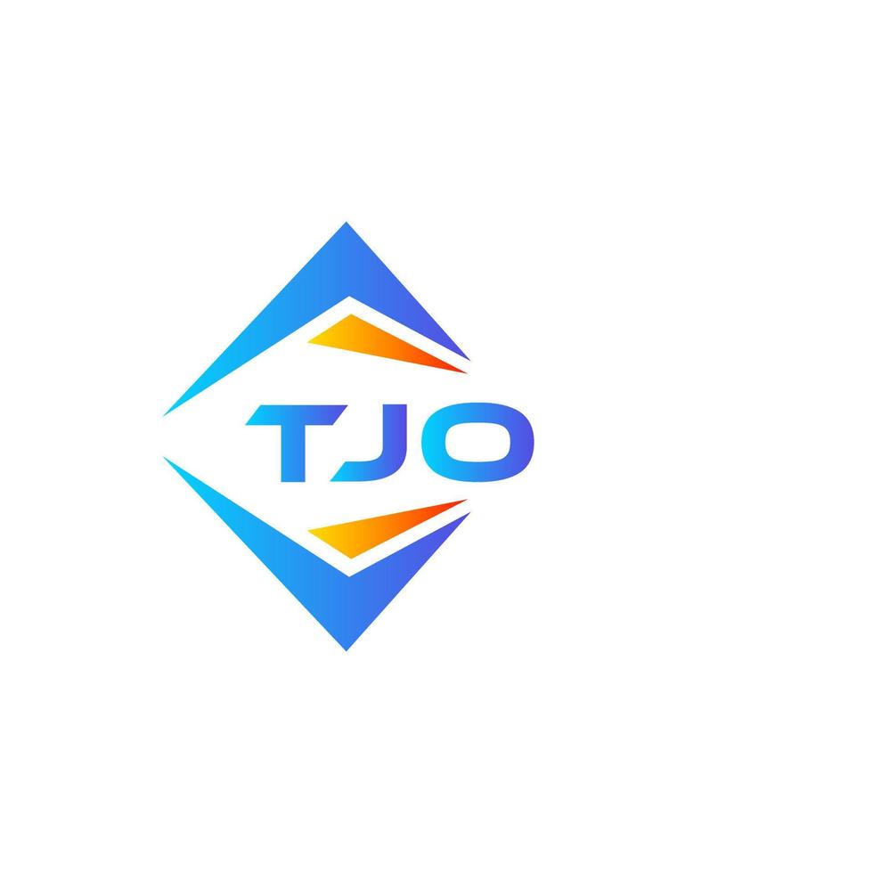 tjo design de logotipo de tecnologia abstrata em fundo branco. conceito de logotipo de carta de iniciais criativas tjo. vetor