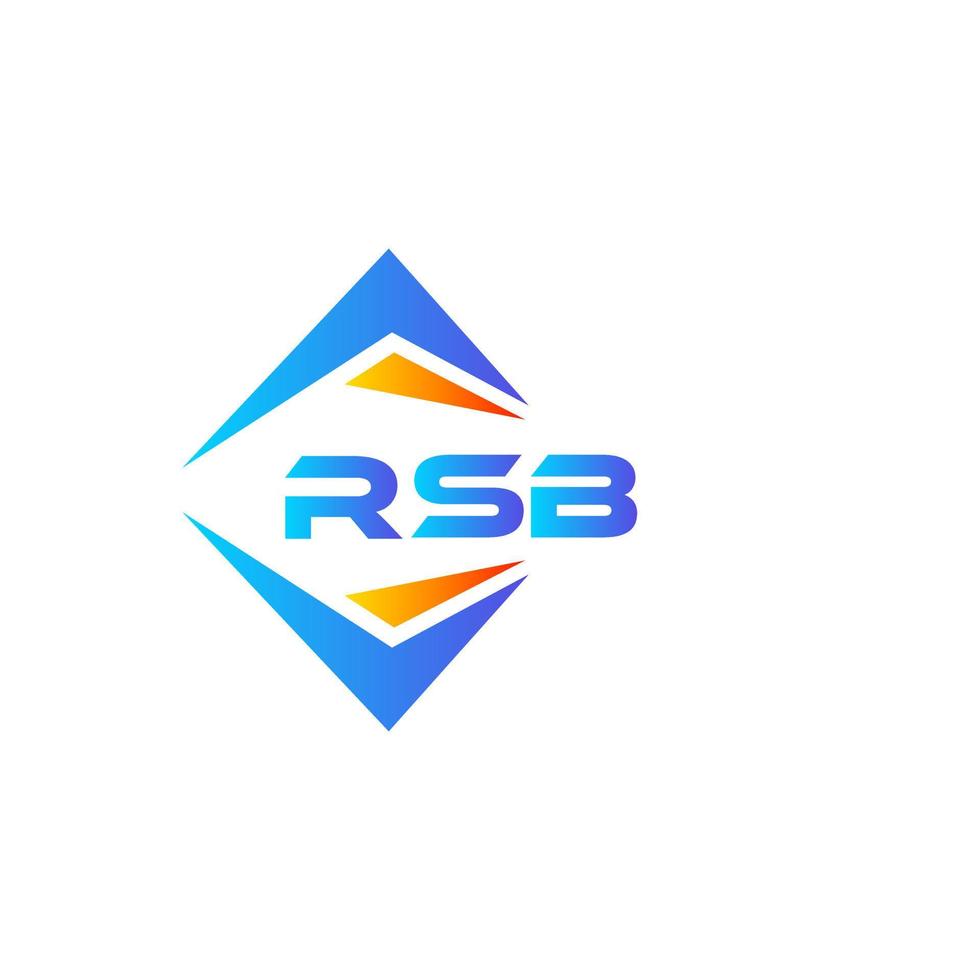 design de logotipo de tecnologia abstrata rsb em fundo branco. conceito criativo do logotipo da carta inicial rsb. vetor