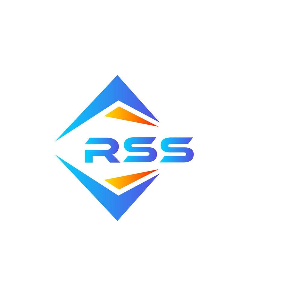 design de logotipo de tecnologia abstrata rss em fundo branco. rss conceito criativo do logotipo da carta inicial. vetor