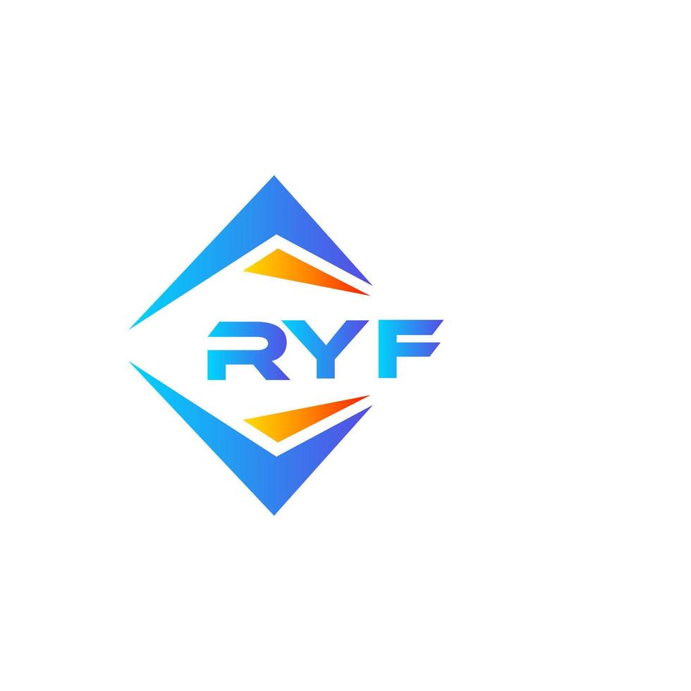ryf design de logotipo de tecnologia abstrata em fundo branco. conceito criativo do logotipo da carta inicial ryf. vetor