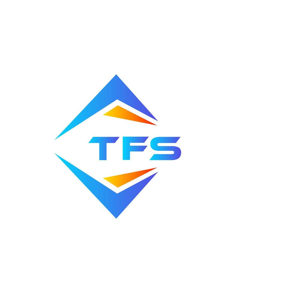 design de logotipo de tecnologia abstrata tfs em fundo branco. conceito de logotipo de carta de iniciais criativas tfs. vetor